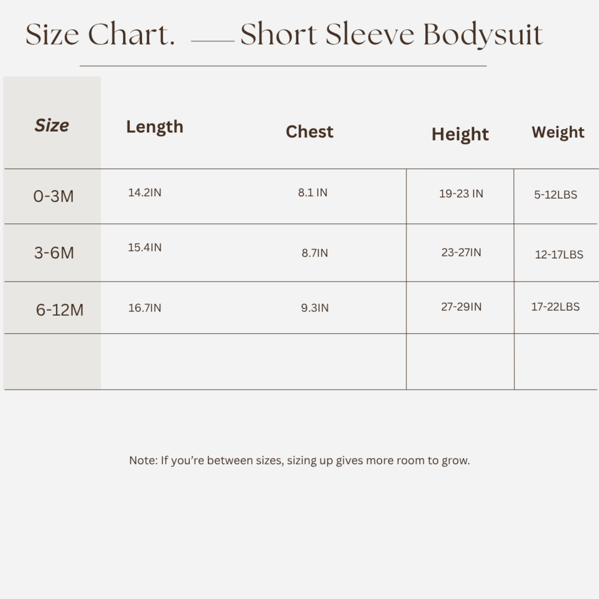 Short Sleeve Baby Bodysuit – Made with Organic Cotton – Gray