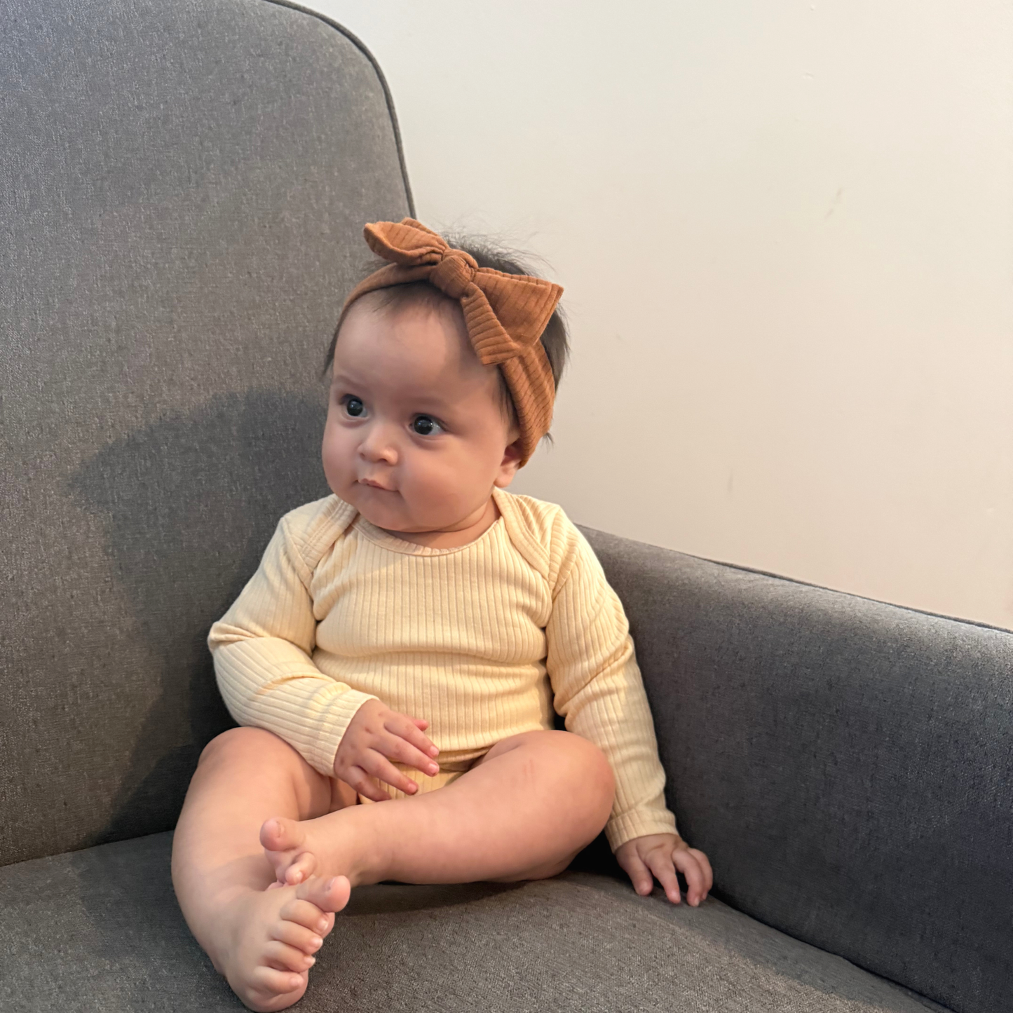 Long-Sleeve Bodysuit Vanilla