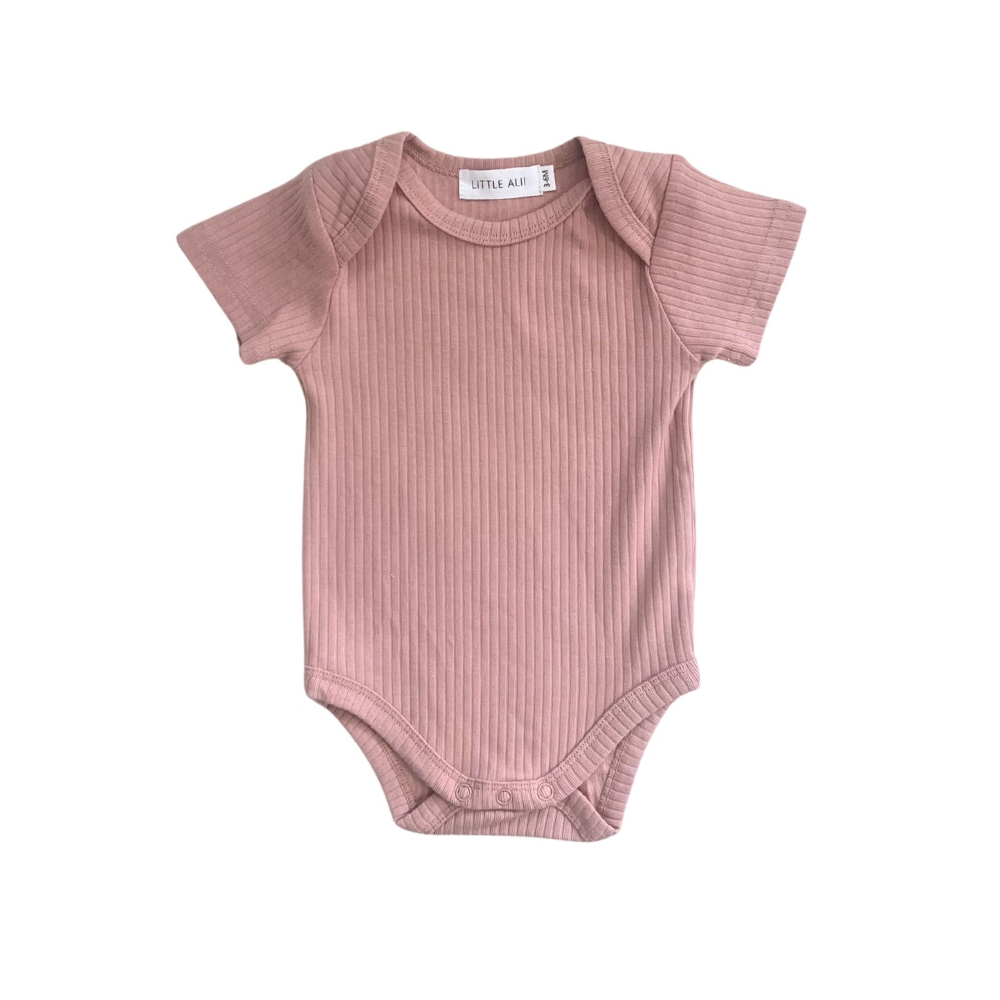 Short Sleeve Baby Bodysuit – Made with Organic Cotton – Pink