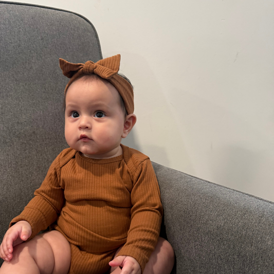 Long-Sleeve Bodysuit Brown