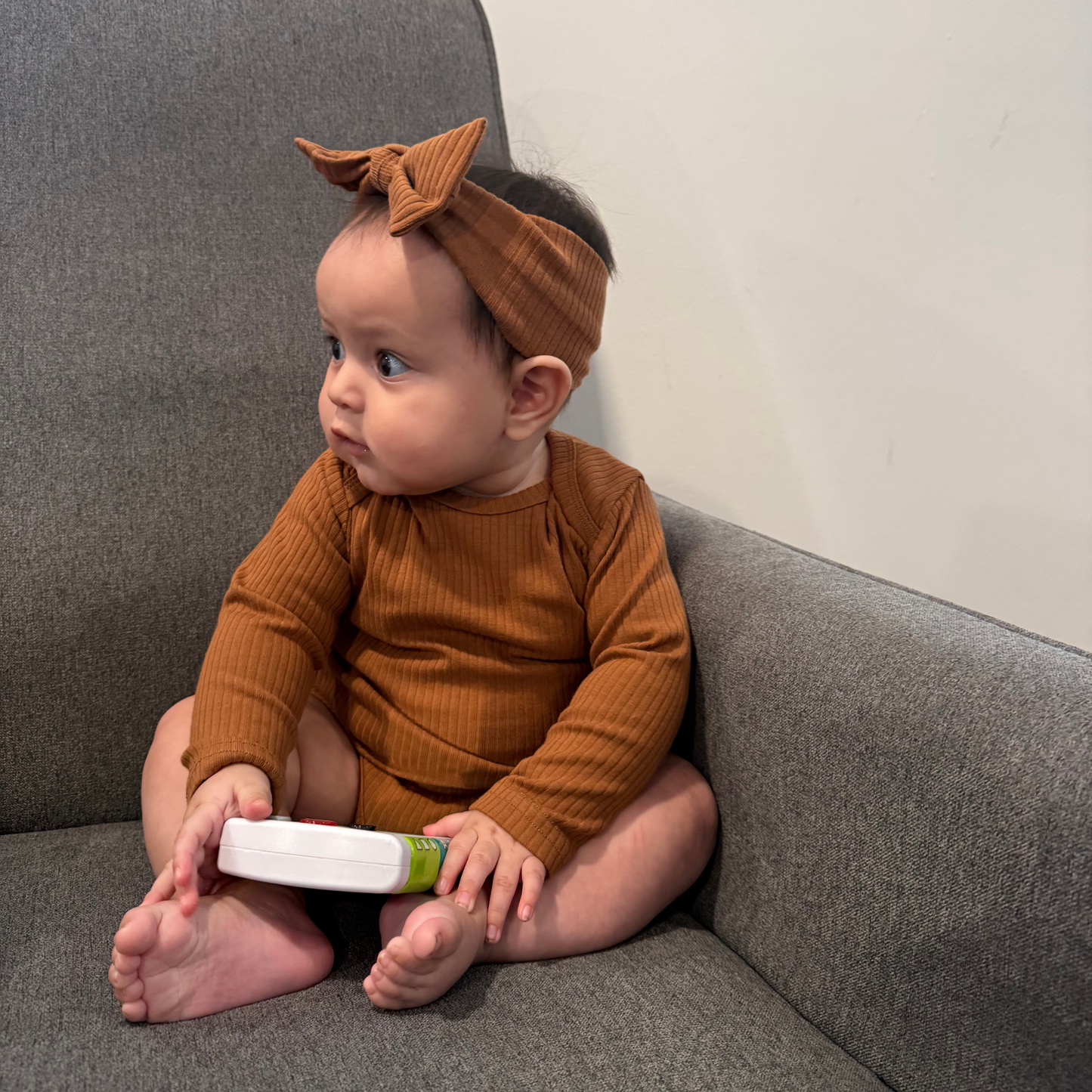 Long-Sleeve Bodysuit Brown