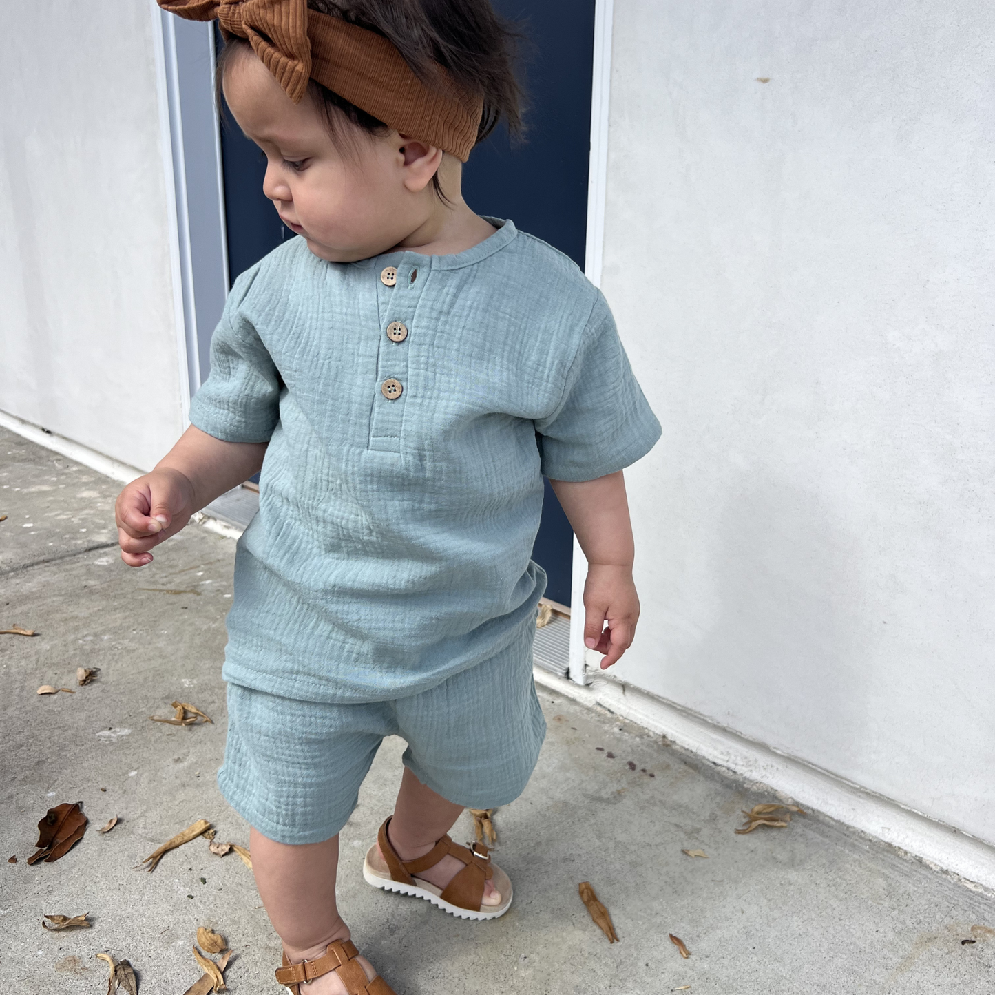 Breeze Organic Cotton Muslin Shirt + Short Set