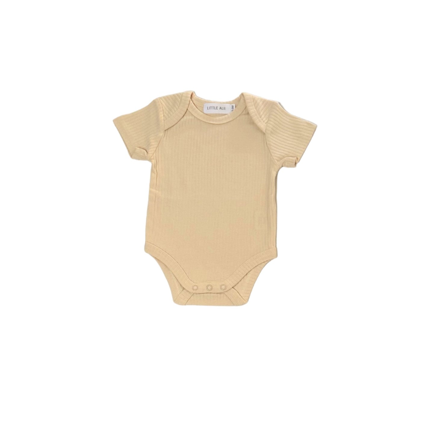 Short Sleeve Baby Bodysuit – Made with Organic Cotton – Vanilla