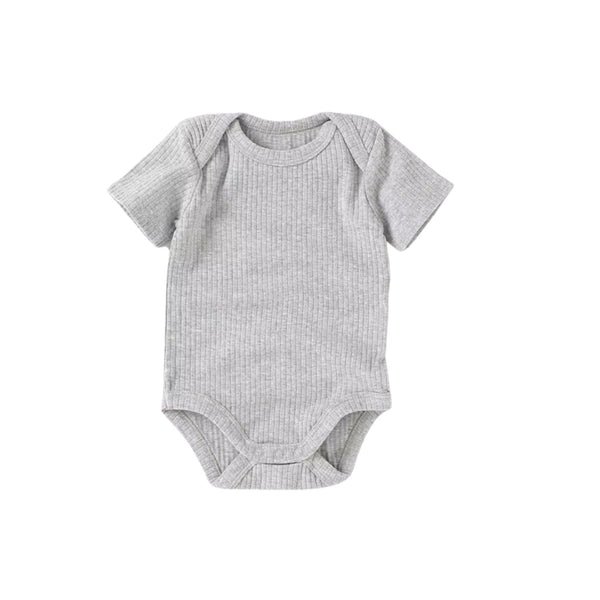 Short Sleeve Baby Bodysuit – Made with Organic Cotton – Gray